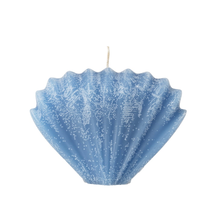 Seashell Candle van Broste Copenhagen in de kleur baja blue