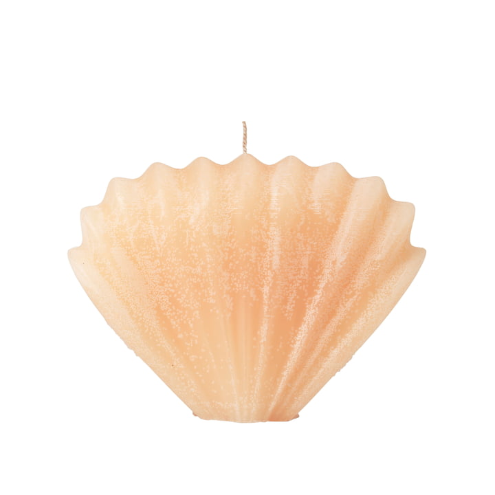 Seashell Candle van Broste Copenhagen in de kleur apricot cream