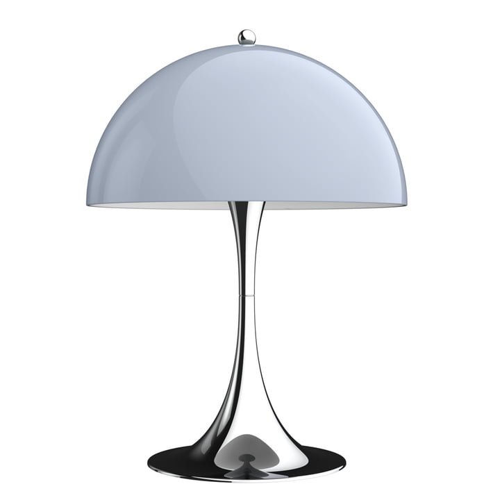Panthella Tafellamp 320, chroom / opaalgrijs by Louis Poulsen