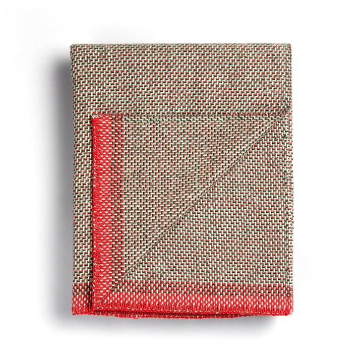 Røros Tweed - Una Wollen deken 200 x 150 cm, tweekleurig rood/groen