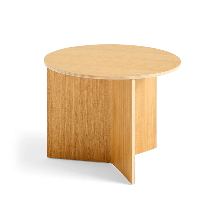 HAY - Spleettafel rond, Ø 45 x H 35,5 cm, eiken natuur
