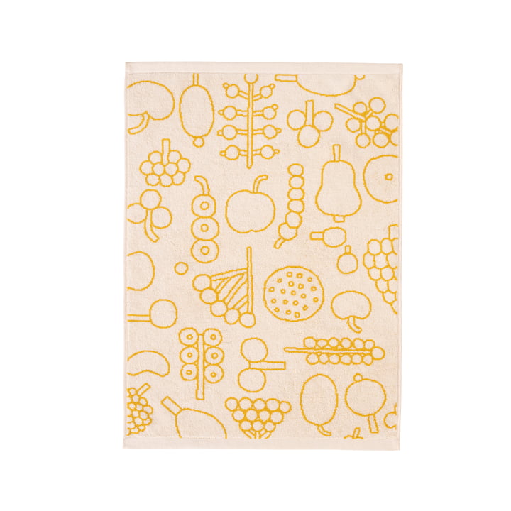Oiva Toikka Handdoek 50 x 70 cm, Frutta geel van Iittala