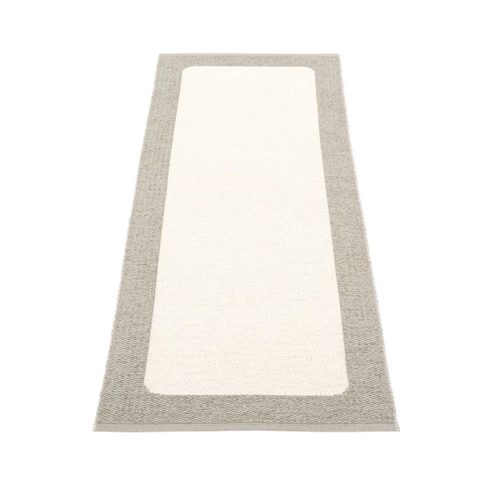 Ilda Omkeerbaar vloerkleed, 70 x 180 cm, warm grijs / vanille van Pappelina