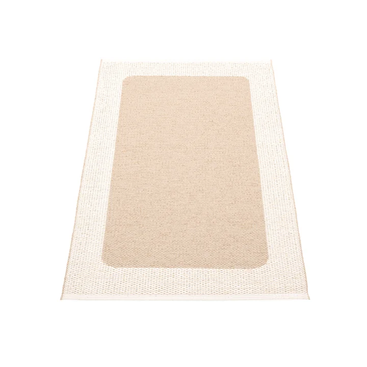 Ilda Omkeerbaar vloerkleed, 70 x 120 cm, beige / vanille van Pappelina