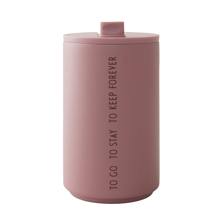 Thermo Cup 0,35 l, To Go To Stay To Keep Forever in ash rose van Design Letters