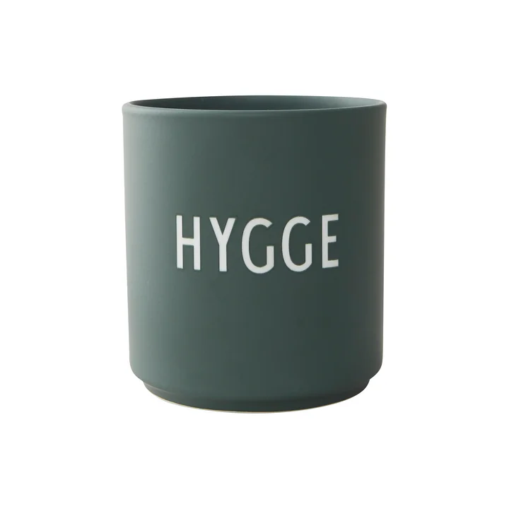 AJ Favourite Hygge Porseleinen mok, in donkergroen van Design Letters