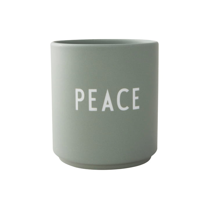 AJ Favourite Porseleinen mok, Peace in groen van Design Letters