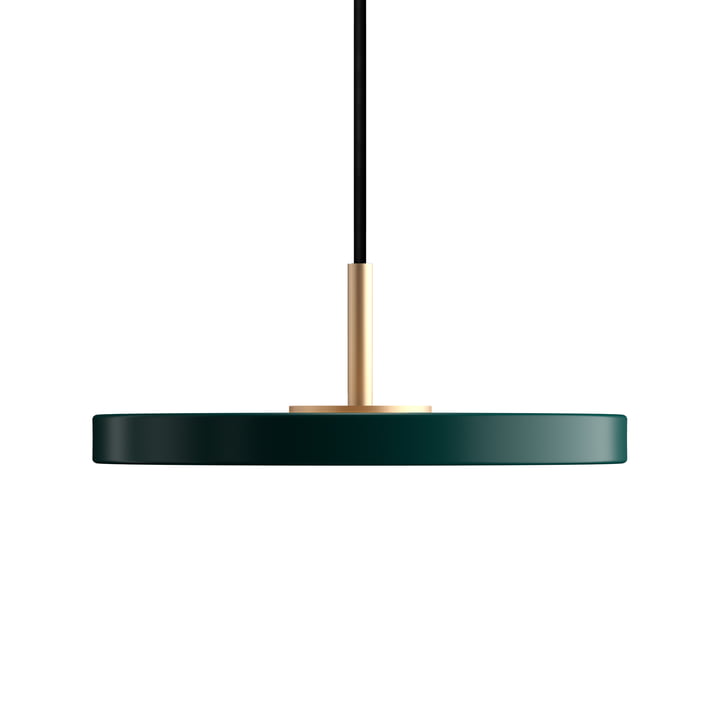 Asteria Micro LED hanglamp in messing / forest green by Umage