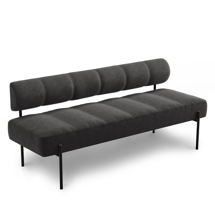 Daybe Dining Sofa van Northern in de kleur zwart/donkergrijs (Kvadrat Brusvik 08)