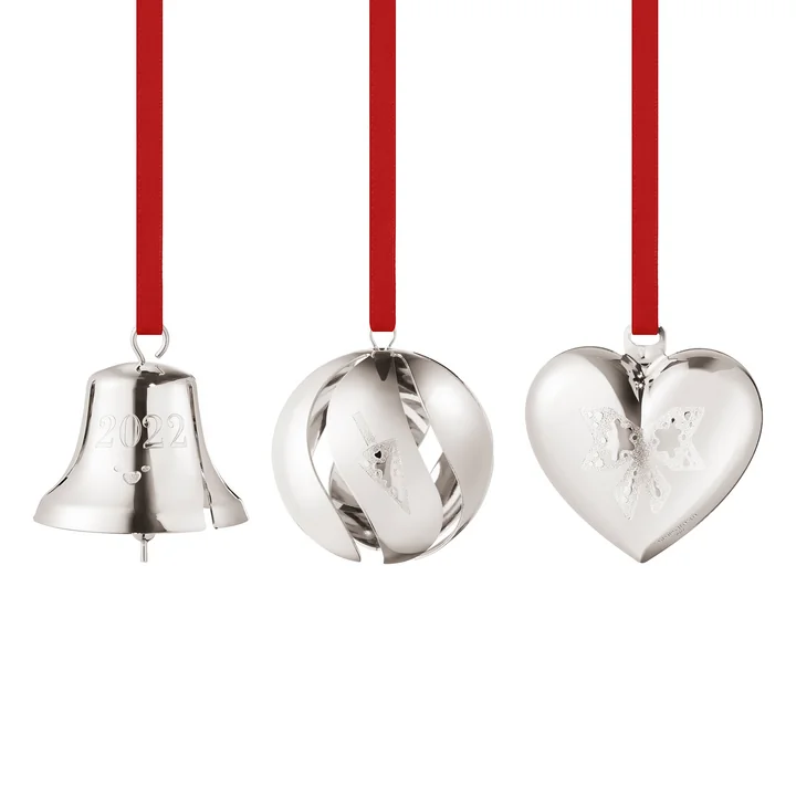 Geschenkset 2022 (3 stuks), palladium van Georg Jensen