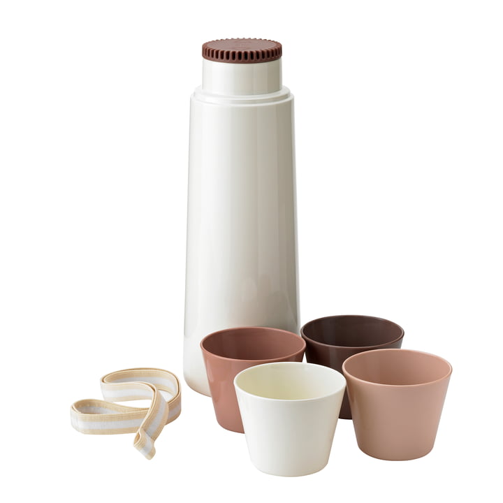 Picnic Geïsoleerde fles + 4 bekers in blossom van Rig-Tig by Stelton