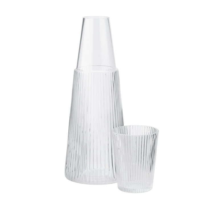 Pilastro Karaf met glas 1 l in helder van Stelton