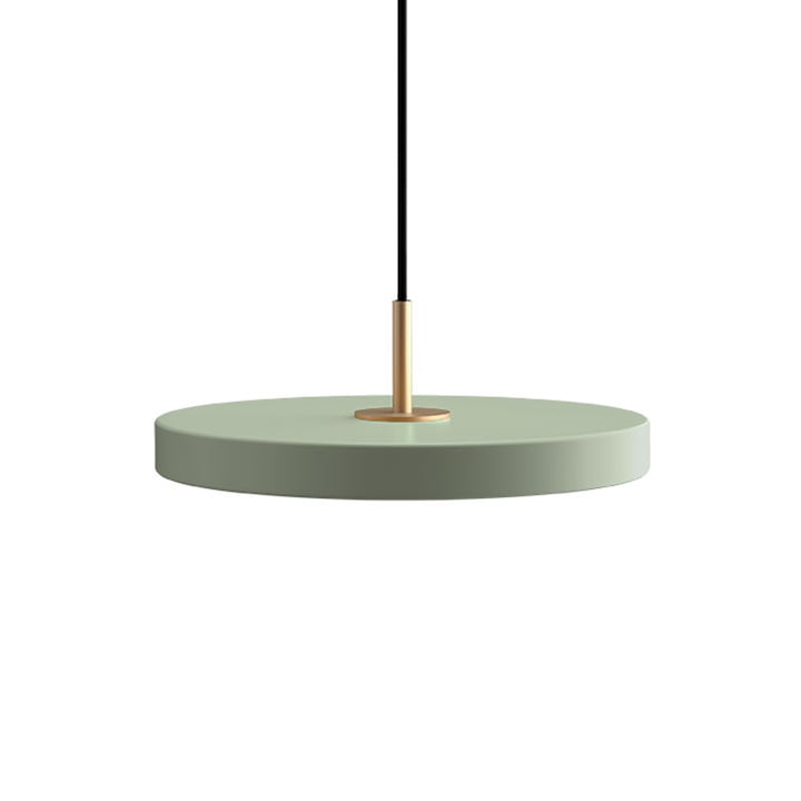 De Asteria Mini LED hanglamp van Umage , messing / nuance olijf