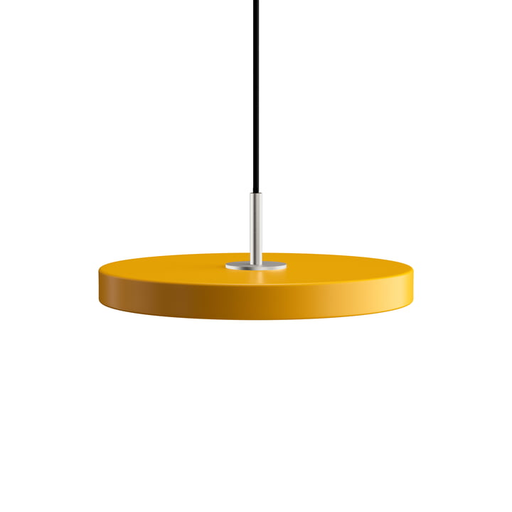 De Asteria Mini LED hanglamp van Umage in staal / saffraangeel
