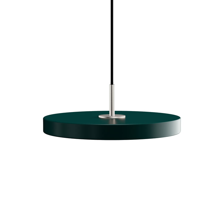 De Asteria Mini LED hanglamp van Umage in staal / forest green