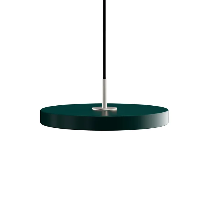 De Asteria Mini LED hanglamp van Umage in staal / aluminium. forest green