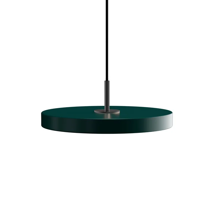 De Asteria Mini LED hanglamp van Umage in zwart/grijs. forest green