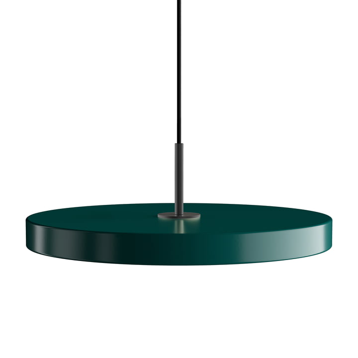 De Asteria LED hanglamp van Umage in zwart / forest green