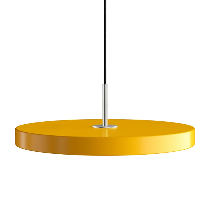 De Asteria LED hanglamp van Umage in staal / saffraangeel