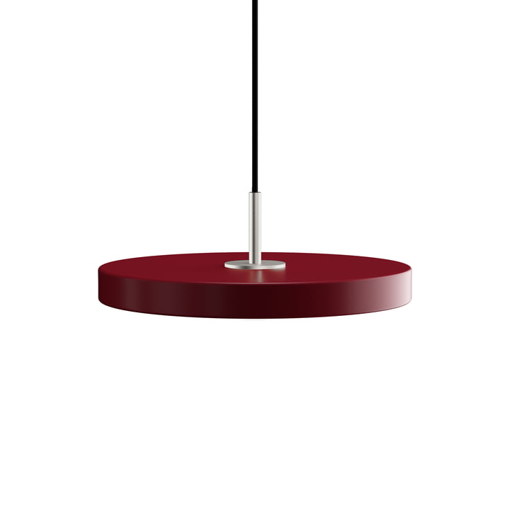 De Asteria Mini LED hanglamp van Umage in staal / ruby red