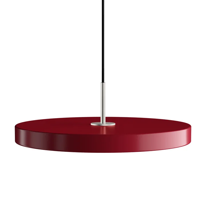 De Asteria LED hanglamp van Umage in staal / ruby red