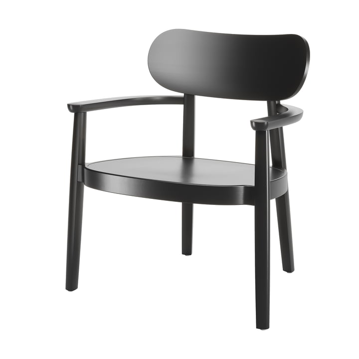 119 MF Loungestoel, zwart gebeitst beukenhout van Thonet