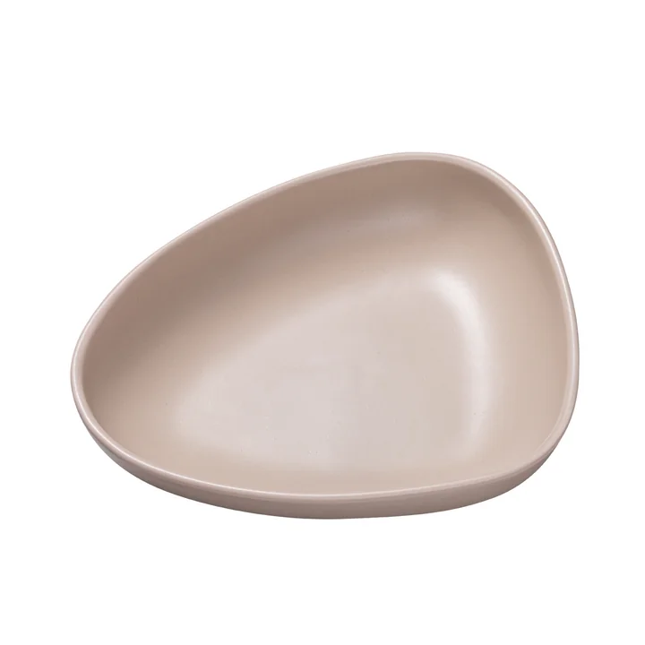 Curve Stoneware Diepe plaat, 22 x 19 cm in zand door Lind DNA