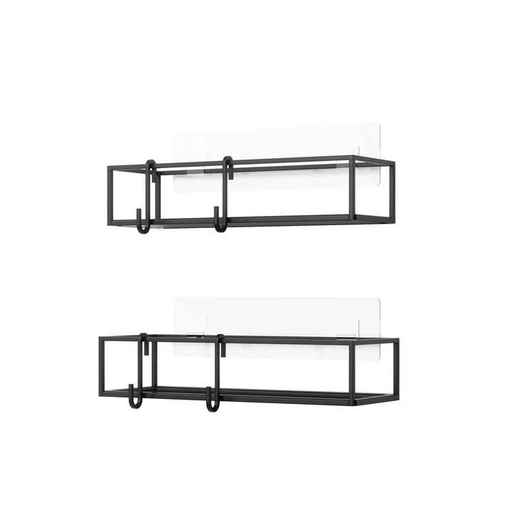 Cubiko Douchebak set van 2, zwart vanaf Umbra