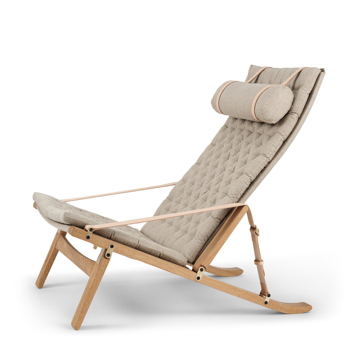 FK10 Plico Lounge Chair, geolied eiken / natuurlijk canvas / natuurlijk linnen van Carl Hansen