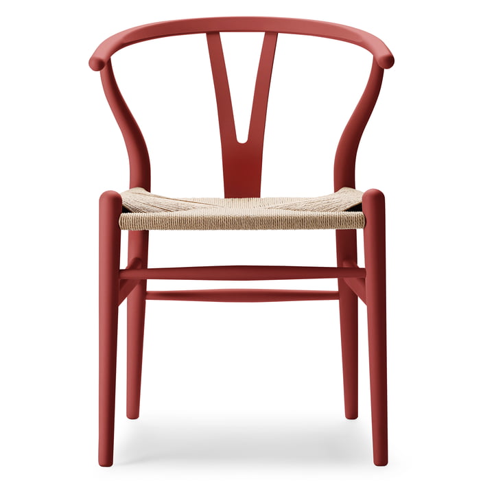CH24 Wishbone Chair , zacht falu / natuurlijk vlechtwerk door Carl Hansen