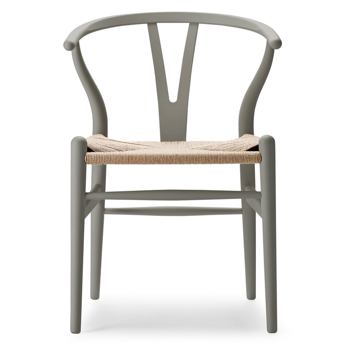 CH24 Wishbone Chair , zachte klei / natuurlijk vlechtwerk door Carl Hansen