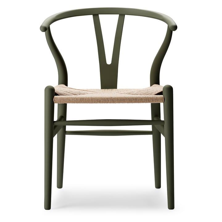 CH24 Wishbone Chair , zacht seaweed / natuurlijk vlechtwerk door Carl Hansen