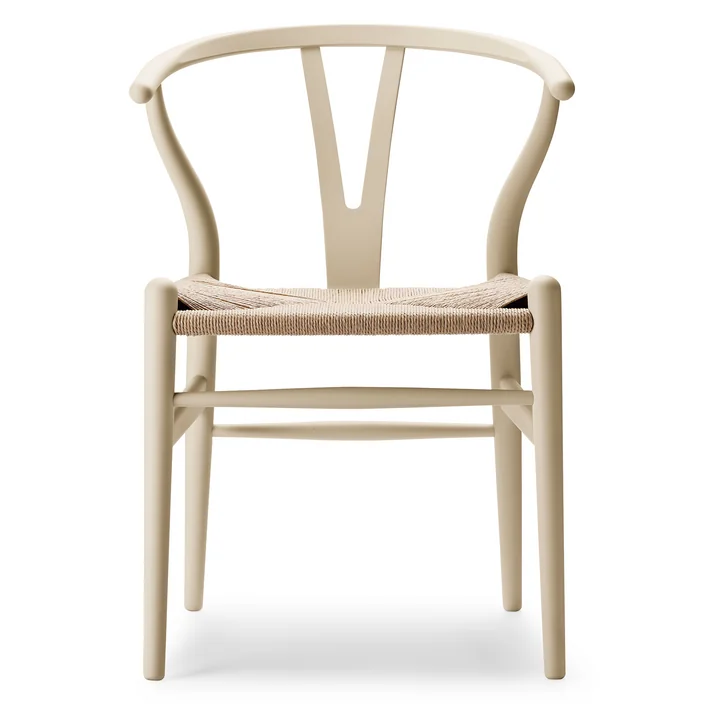 CH24 Wishbone Chair , zacht gerst / natuurlijk vlechtwerk door Carl Hansen