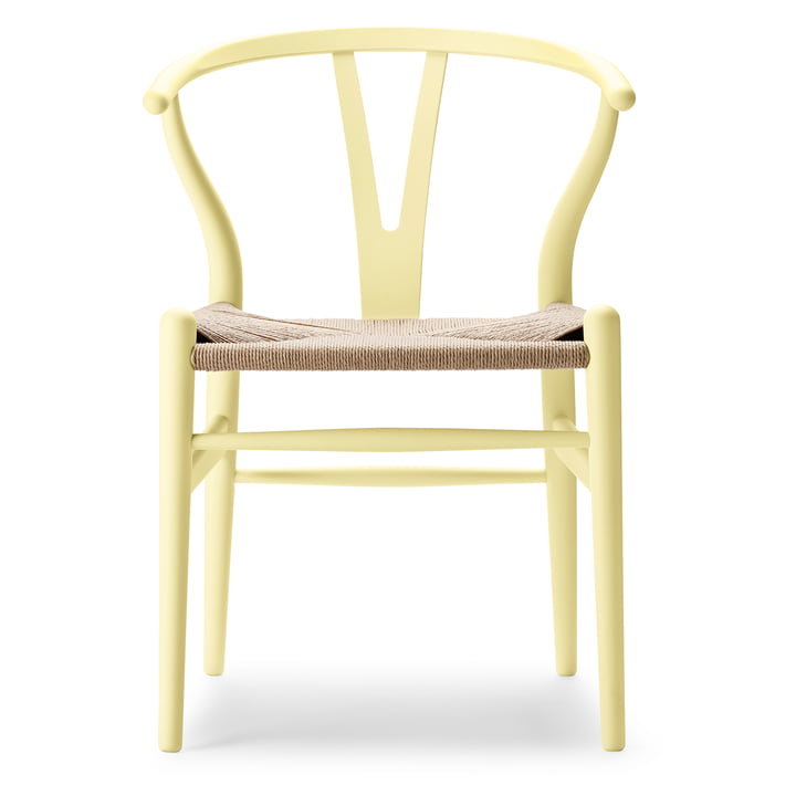 CH24 Wishbone Chair , zacht hollyhock / natuurlijk vlechtwerk door Carl Hansen