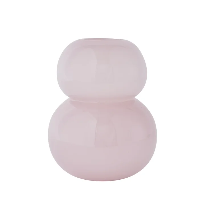 Lasi Vaas klein H 23 cm van OYOY in roos