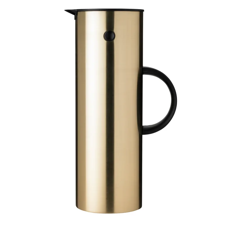 Stelton EM 77 isoleerkan, 1 liter uit messing geborsteld