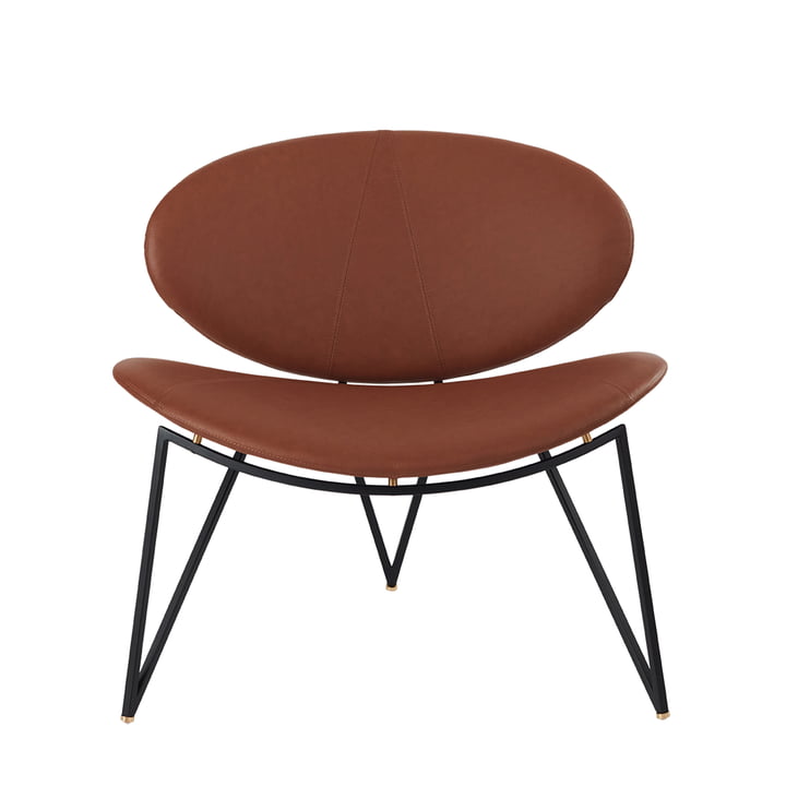 Semper Lounge Chair van AYTM in kleur zwart / cognac