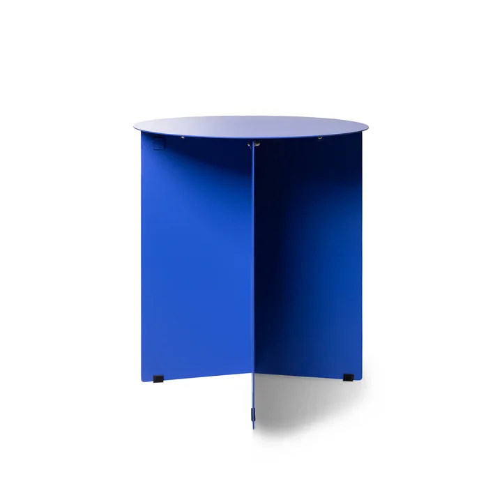 Metalen bijzettafeltje rond van HKliving in de kleur cobalt