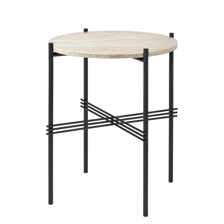 TS Outdoor Bijzettafel, Ø 40 cm, zwart / wit vanaf Gubi