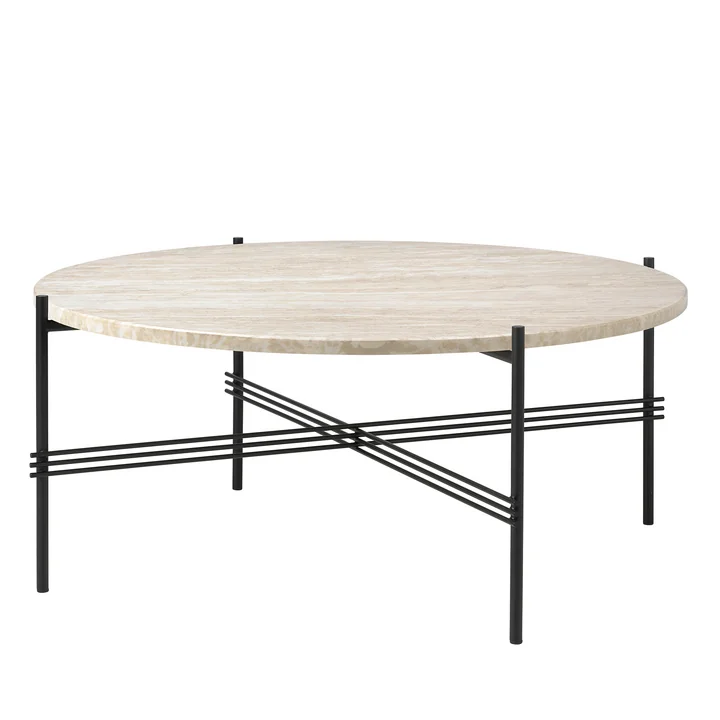 TS Outdoor Bijzettafel, Ø 80 cm, zwart / wit vanaf Gubi