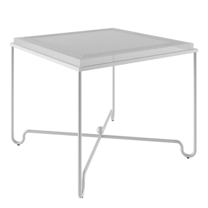 Tropique Outdoor Eettafel, 90 x 90 cm, mat wit van Gubi