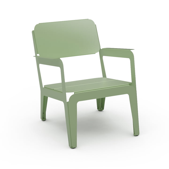 Bended Lounger Outdoor -Lounge stoel van Weltevree in de kleur lichtgroen