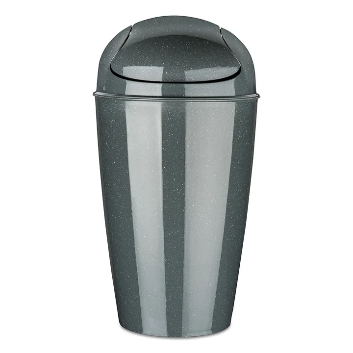 DEL Swing top bin XL, recycled essengrijs van Koziol