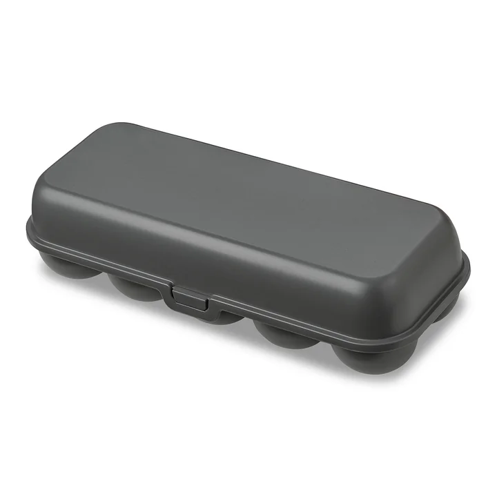 Eggs to go Herbruikbare eiercontainer, nature ash grey van Koziol