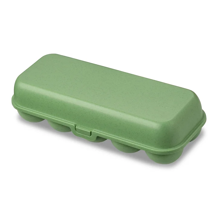 Eggs to go Herbruikbare eiercontainer, nature leaf green van Koziol