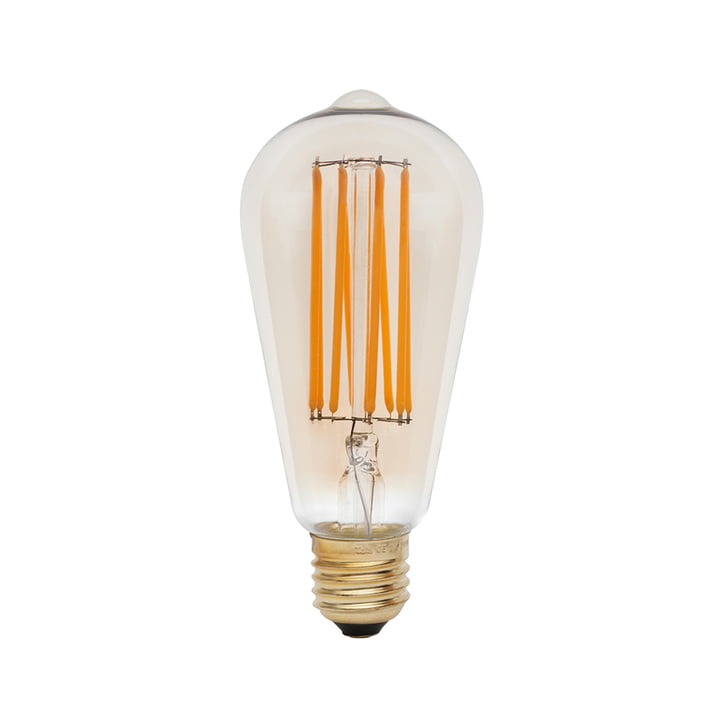 Squirrel Cage LED-lamp E27 3W, Ø 6,4 cm van Tala in transparant geel
