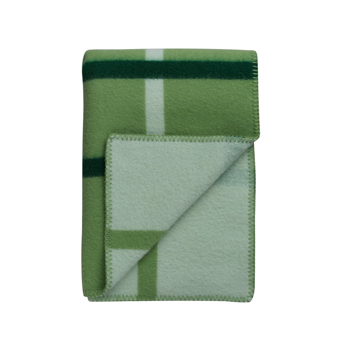 Knut Wollen deken, 135 x 200 cm, groen van Røros Tweed