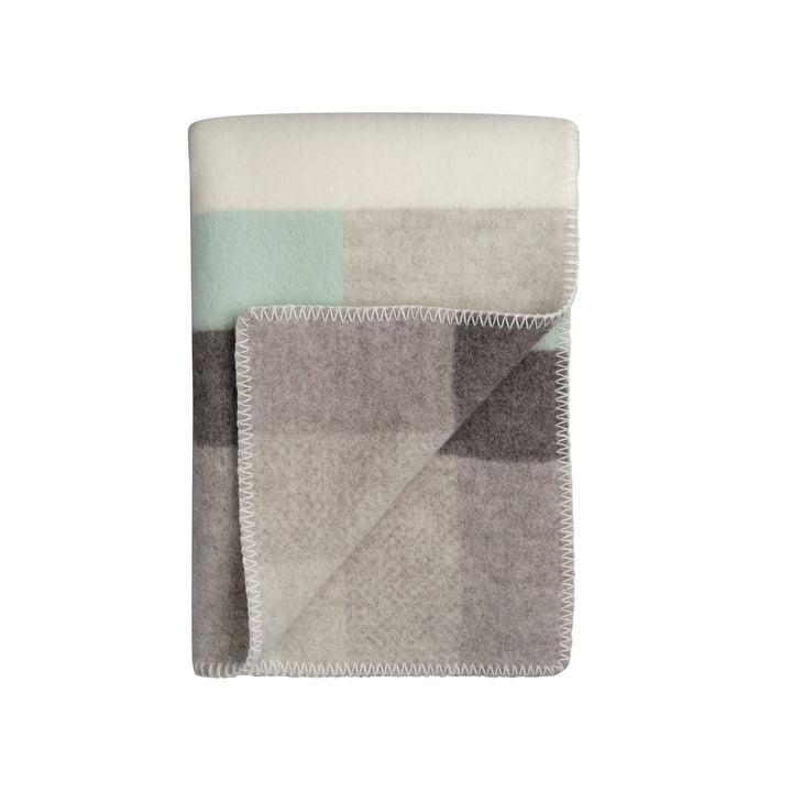 Mikkel Wollen deken, 135 x 200 cm, grijs van Røros Tweed