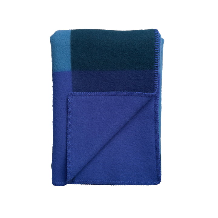 Syndin Wollen deken, 135 x 200 cm, blauw " well " van Røros Tweed