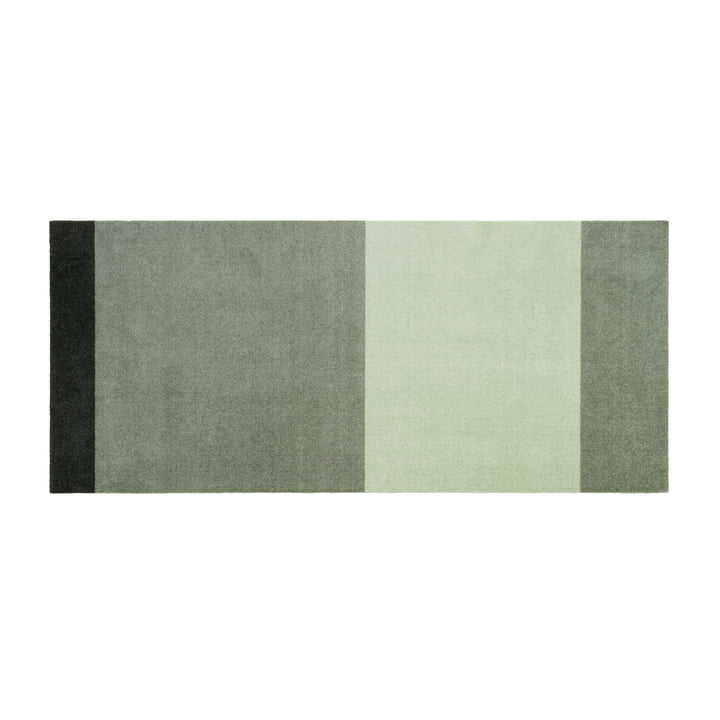 Stripes Horizontal Loper, 90 x 200 cm, licht / stoffig / donkergroen van Tica Copenhagen